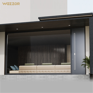 Wazzor <span class=keywords><strong>2026</strong></span> Nuove Porte d'Ingresso Personalizzate in Alluminio Massiccio con Pannelli Decorati e Serratura Intelligente con Riconoscimento Facciale, Impronta Digitale e Lettore di Tessere - Product Image 3