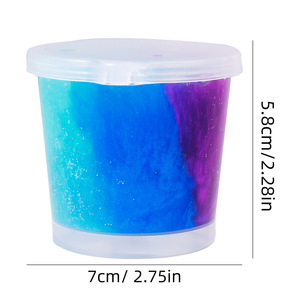 CHENXI Ensemble de slime fluide scintillant à faible teneur en borax, couleur macaron galaxie arc-en-ciel, personnalisable, sûr, non toxique, jouet éducatif DIY - Product Image 6
