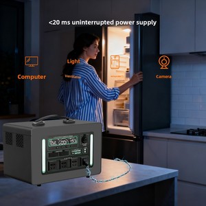 Station d'alimentation portable extérieure grande capacité la plus vendue avec batterie LiFePO4 et écran numérique 1200W/12kWh pour camping-cars et camping - Product Image 5