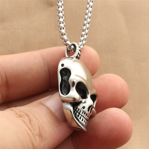 Collar con Colgante de Calavera de Acero Inoxidable, Estilo Punk para Hombre, Joyería con Temática Geométrica, Regalo 280572 - Product Image 3