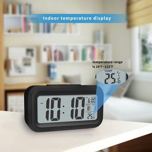 <b>Digital</b> LCD Alarm Clock with <b>Calendar</b> Thermometer <b>Digital</b> Desk Clock With Backlight Snooze Mute for Outdoor Home - Product Image 3