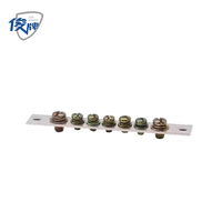 Barre de terre en laiton pour bornier de mise à la terre, 1-5 AWG, 50 A, connexion à vis, barre de terre neutre pour panneau de distribution