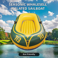 Bateau à voile gonflable en PVC Seasonic Whalesell avec voile pour 2 personnes, écologique, durable, portable, radeau de pêche, dinghy
