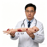 Modèle d'entraînement simulateur de bras pour le contrôle des hémorragies, avec garrot et emplâtre de pression en PET, de la marque Medical Science Healer