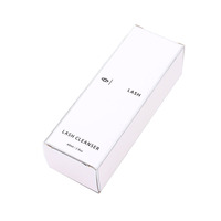 Boîtes d'emballage rectangulaires en carton blanc avec impression de logo personnalisée, boîtes d'emballage pour nettoyant pour cils, pour salon de beauté