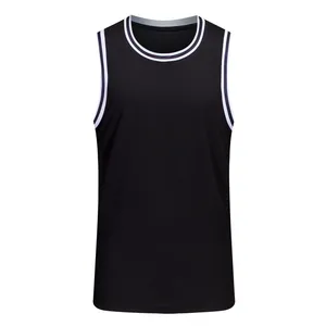 Custom Men's 100% Organic Cotton Extended Neck Blank Vest High Quality Oversized Loose Tank Top Sleeveless T Shirts For Men