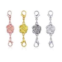 Bijoux Macho : Bracelet à fermoir magnétique en alliage électroplaqué en forme de rose, double tête, à griffes de homard, pour bijoux DIY – Meilleures ventes