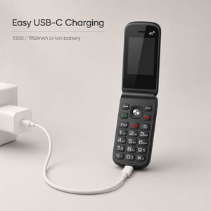 Telefono <span class=keywords><strong>Cellulare</strong></span> Flip 4G con Doppia SIM per Emergenze SOS, Lunga Durata della Batteria, Altoparlante Singolo, Interfaccia Semplice per Anziani - Product Image 4