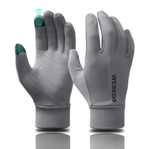 قفازات ركوب الدراجات الشتوية للجنسين من WESKOS، قفازات رياضية خارجية دافئة تعمل باللمس مع إغلاق برباط - Product Image 6