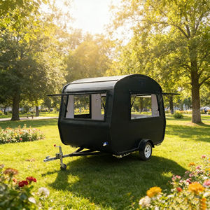 Chariot de Restauration Mobile Rétro Vintage en Acier Inoxydable Commercial pour Stand de Rue, Marché Nocturne, Vente de Glaces, Boissons et Snacks en Extérieur - Product Image 2