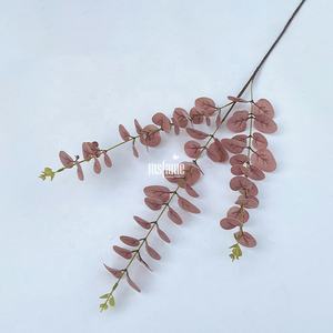 Haute qualité décoration de la maison Real Touch feuilles vertes feuilles bûches <span class=keywords><strong>cristaux</strong></span> 3D guirlande d'<span class=keywords><strong>eucalyptus</strong></span> - Product Image 3