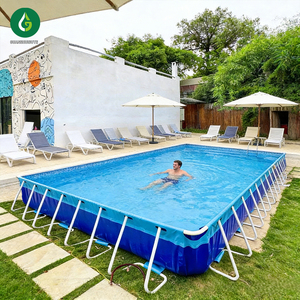 <span class=keywords><strong>Piscina</strong></span> Comercial Grande, Portátil, <span class=keywords><strong>Rectangular</strong></span>, <span class=keywords><strong>de</strong></span> PVC, con Marco <span class=keywords><strong>de</strong></span> Acero, para Parques Acuáticos, con Sistema <span class=keywords><strong>de</strong></span> Filtración - Product Image 2