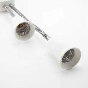 Adaptateur de douille double E27 pour <span class=keywords><strong>ampoule</strong></span> LED avec interrupteur marche/arrêt, compatible AC 110-220V, prise flexible EU/US - Product Image 6