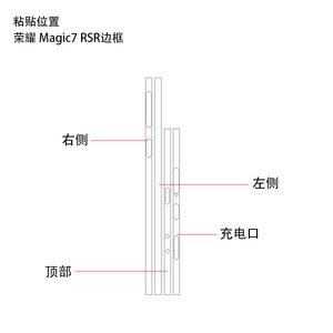 สำหรับ Huawei Magic7 RSR Edge Frame Matte Clear สติกเกอร์สีสันสดใส ป้องกันรอยนิ้วมือ ฟิล์มป้องกัน วัสดุอะลูมิเนียมรูปทรงสี่เหลี่ยมผืนผ้า - Product Image 2