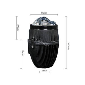 FANKAI 2.0-Inch Dual Direct-Beam LED Fog Light Lens Laser Retrofit Universal <b>Bracket</b> Integrated High/Low Beam Waterproof Driving - Product Image 2