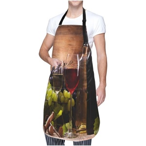 100% Cotton Spandex Cooking <b>Apron</b> for Women Men Pockets Icons Wheat Bread Oxford Cloth <b>Kitchen</b> <b>Apron</b> Adjustable Neck Radiation - Product Image 2