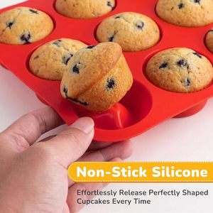 Heat Resistant Silicone Bread Loaf Pans for <b>Microwave</b> Oven Baking Cake Toast Mousse Mould <b>Red</b> - Product Image 4