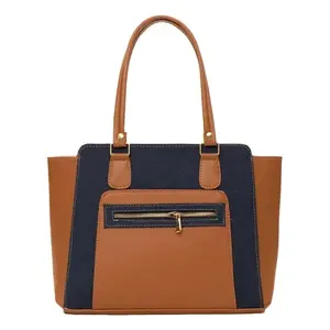 Bolso de Mano de Algodón Azul Marino para Mujer, Marca Fana Itzira, Tamaño Mediano, Estampado de Leopardo, Cierre de Cremallera, para Uso Diario, Bolso de Playa - Product Image 3