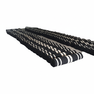 Black White Heavyweight Arabian Style Stripe Canvas Fabric Tent-Traditional Arabic Kuwaiti Deluxe Desert Tents <b>for</b> Bags <b>Curtains</b> - Product Image 1