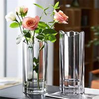 Centre de table de mariage de luxe Nordic Gold, vase en verre transparent moderne pour la décoration de la maison, utilisation sur table, marque XINJIAQIN, modèle X-H105