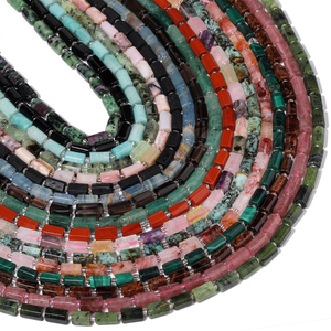 8-11MM Natural Stone Cylindrical <strong>Emerald</strong> Yellow Crystal Moonstone Spacer <strong>Beads</strong> for Jewelry Making DIY Necklace Accessories - Product Image 6