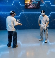 Simulador de centro de juegos de movimiento multijugador, equipo de parque temático de entretenimiento para niños VR 9D