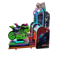 Machine de jeu de course de moto vidéo à monnayeur de simulateur de moto dynamique de haute qualité pour parc d'attractions intérieur