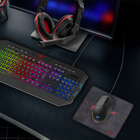 Havit KB501CM 4 en 1 jeu combiné clavier et souris filaire Combo Teclado Gamer clavier souris Combo avec souris