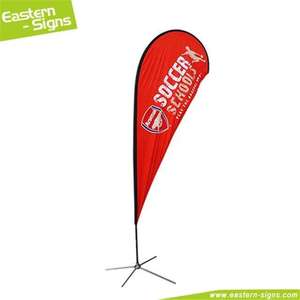 Drapeau de plage portable en aluminium et tissu, forme goutte d'eau, de bonne qualité, pour salon professionnel - Product Image 2