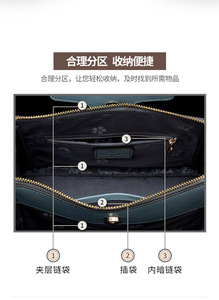 Sac à main en cuir de vachette de luxe pour femme, sac à bandoulière de créateur, sacs à main et pochettes de marque personnalisés - Product Image 2