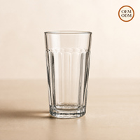 Verre à boire en verre transparent en gros pour café glacé, bière et eau, 280-580 mL OEM ODM