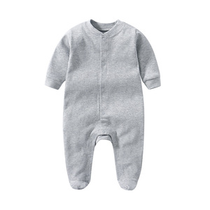 Vêtements pour bébé nouveau-né Ropa De <span class=keywords><strong>Bebe</strong></span> 0 à 3 Manches longues Uni Printemps Automne Combinaisons pour bébé en coton Combinaison pour bébé à pieds - Product Image 6