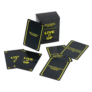 China Customize Front And Back Side Drinking Live It Up Card Game For Adults