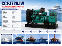 Grupo Electrógeno Marino SCDC CCFJ720JW 720kW 1181A 60Hz 1800rpm, Generador Diésel CUM CUMS KTA38-DM para Embarcaciones de Apoyo en Alta Mar