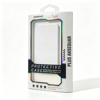 Boîte d'emballage personnalisée pour étuis de téléphone, boîte en carton portable avec fenêtre pour étuis de téléphone portable, emballage de vente au détail
