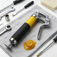 Pistolet graisseur portable haute pression 120cc à poignée pistolet, injecteur de graisse manuel pour l'entretien des véhicules automobiles et des machines