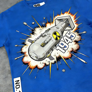 Articles tendance de l'été : T-shirt pour homme à imprimé « Explosion de <span class=keywords><strong>bombe</strong></span> », coupe oversize en coton, haute qualité, fabricant de logos personnalisés - Product Image 2