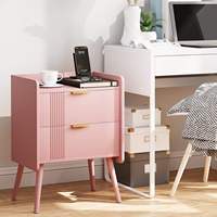 Table de chevet en bois moderne, réglable, écologique et durable, de haute qualité, à 2 tiroirs, pour chambre compacte et bureau