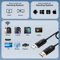 Adaptador Inalámbrico HDMI, Extensor HDMI Inalámbrico, Cable de Duplicación HDTV, Dispositivo de Transmisión para Duplicar YouTube y TikTok a la TV