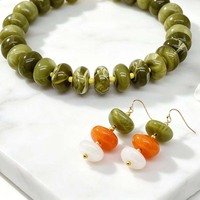 Nouvel ensemble collier et boucles d'oreilles multicolores en perles couleur bonbon 2026, assortiment de couleurs tendance, le centre d'attention