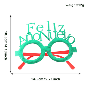 Gafas Doradas de Año Nuevo Español, Accesorio Festivo para Fotos en Fiestas de Año Nuevo Español, Reuniones Familiares y Disfraces - Product Image 3