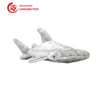 Usine Originalité Nouveau Style Dessin Animé Requin Jouets Polyester En Peluche Requin Marteau En Peluche Jouets Personnalisé Mascotte D'entreprise