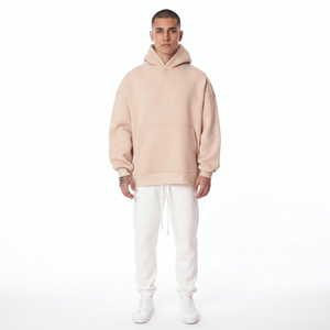 Sweat à capuche en molleton français à fermeture éclair avec logo personnalisé OEM, 100% coton, lourd, brodé, pour hommes, motif uni, col à capuche - Product Image 1