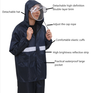 Imperméable <span class=keywords><strong>Pantalon</strong></span> de <span class=keywords><strong>pluie</strong></span> Costume Full Body Rainstorm Proof Labour Insurance Takeaway Riding Reflective Split Raincoat - Product Image 4