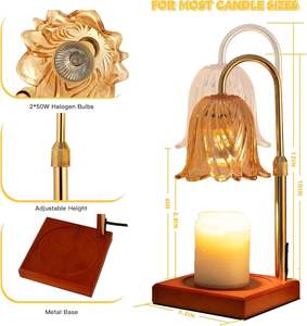 Candle Warmer Lamp with Timer Dimmable, House Warming Gifts New Home Room Decor,Wax Warmer Lamp for <b>Jar</b> Candles with 2 Bulbs - Product Image 6