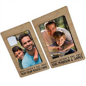 Personalized MDF <b>Car</b> Accessories Custom <b>Polished</b> Engraved <b>Car</b> Visor Photo Frame Clip Picture Holder - Product Image 2