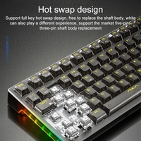 Nouveaux arrivages Vente chaude AULA F98 99 touches filaire 2.4G RGB Clavier mécanique à trois modes 200mAh 5V/600mA Type-C Clavier