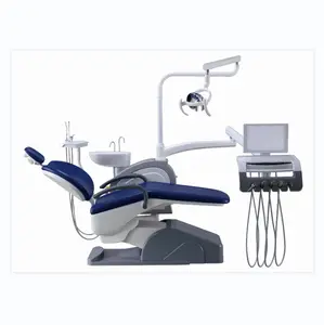 Silla dental multifuncional de Seguridad Premium con escarificador de compresor de aire, piezas de repuesto para unidad dental, clínica dental