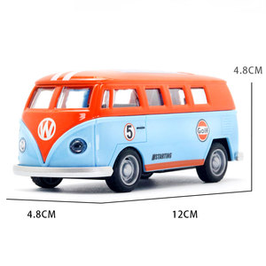 Modèle de <span class=keywords><strong>voiture</strong></span> miniature en alliage <span class=keywords><strong>Hot</strong></span> Selling 1:36, réplique classique Gulf Oil Beetle T1 Bus, avec portes ouvrantes, fonction de recul et roues mobiles, pour enfants - Product Image 2