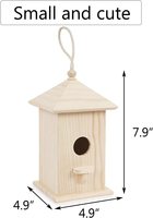 Maison d'oiseau suspendue en bois naturel créatif pour petit oiseau cage d'oiseau DIY